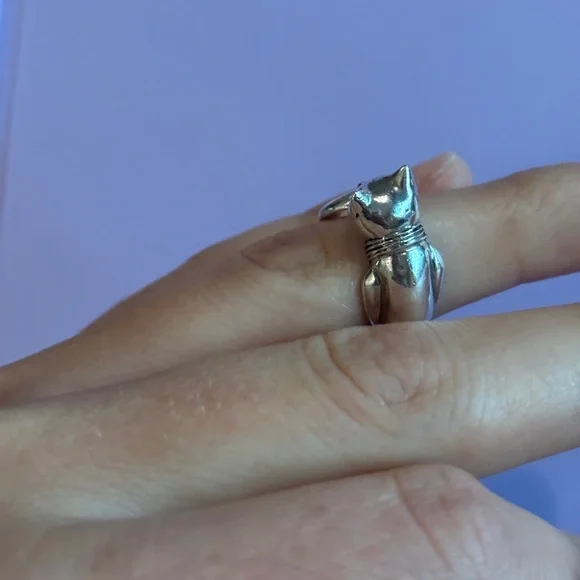 Silver Cat Ring - Picture 8 of 14
